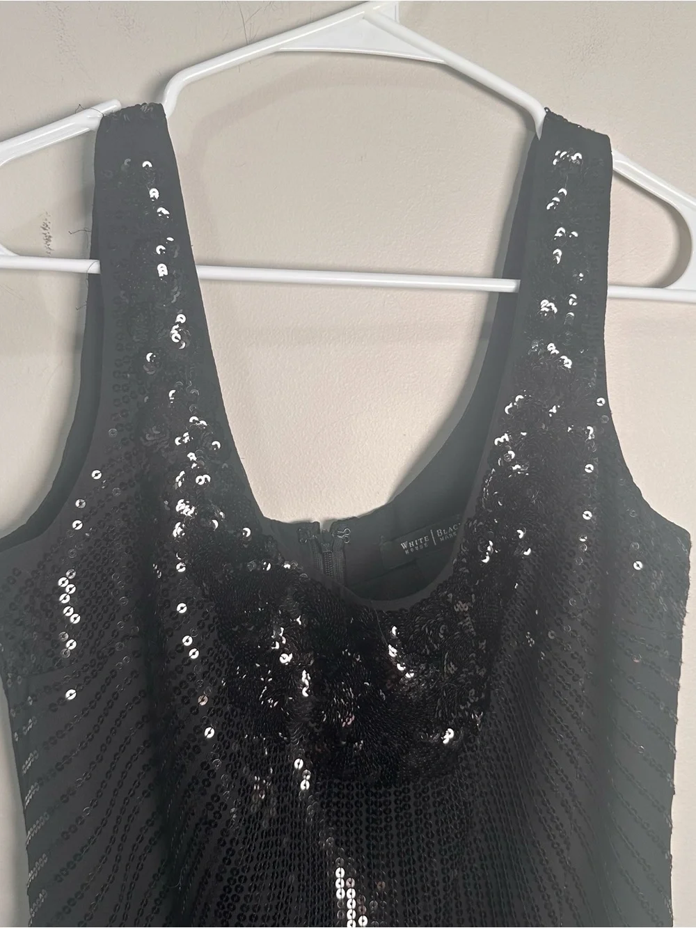 WHBM Black Sequin Tank Dress - Elegant Evening Dress